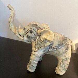 Pretty Vintage Elephant in Various Shades of Sage Green and Cream